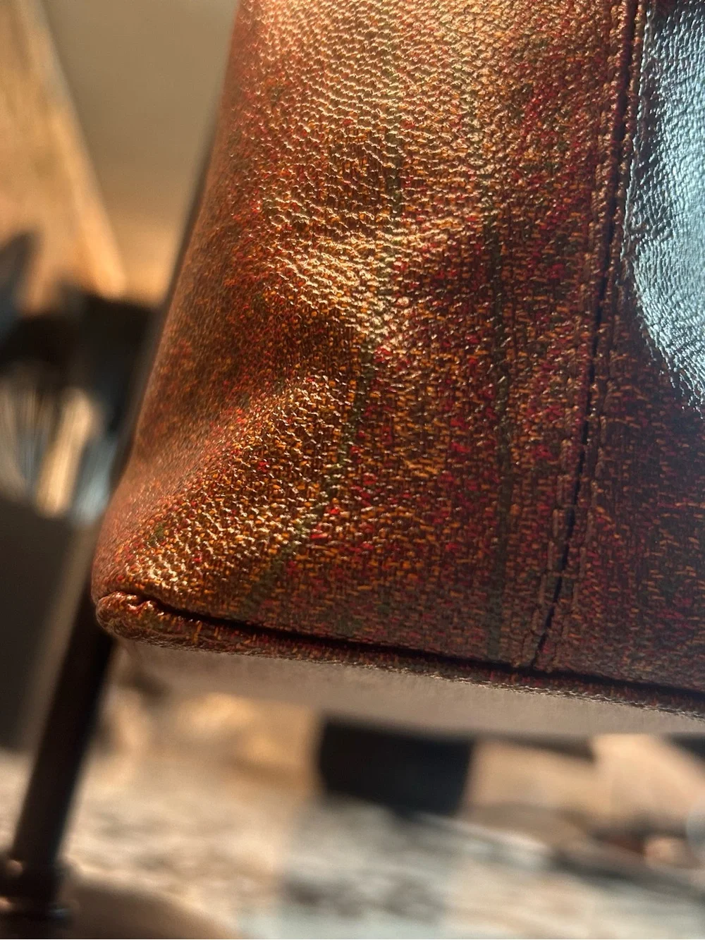 Etro Ultra Rare Tortoise Chain Paisley-Print Tote like New!